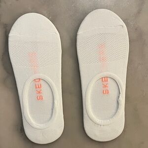 Skechers White No-Show Socks x 2 Pairs